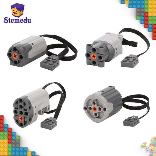 High-Tech Power Function Extension Parts M/L/XL/Sever Motor with All Brand Power Group MOC Technology PF Blocks Brick Toys DIY
