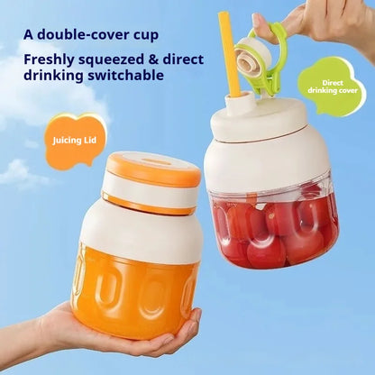 Wireless Rechargeable Portable Juicer Cup, Mini Blender with Ice Crushing Function for Smoothie, Home & Travel Use