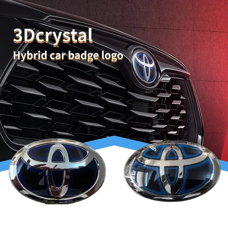 160mm car series crystal series 3D crystal car hybrid logo badges front grille for Toyota Highlander Camry RAV4 CHR Senna Avalon