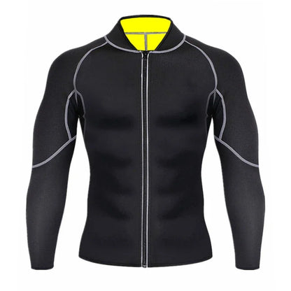 Men Slimming Sauna Sweat Suits Body Shaper Weight Loss Compression Coat Fat Burn Waist Trainer Hot Thermo Gym Leggings Shapewear