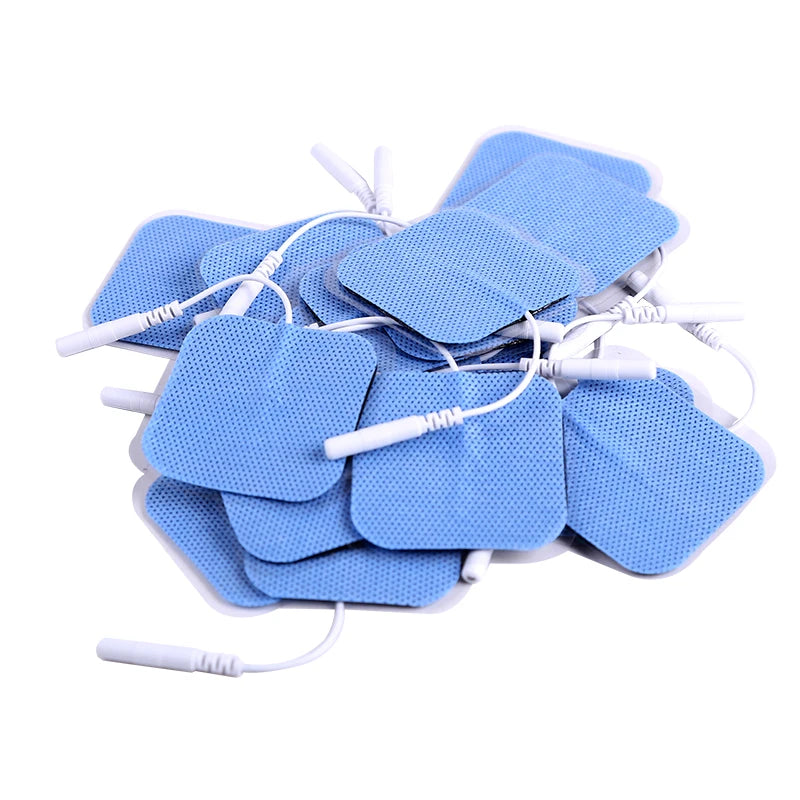 5*5cm 2mm Plug Tens Electrodes Pads Accessories Non-woven Fabric Self  Adhesive Replacement Patch for Electric Massager