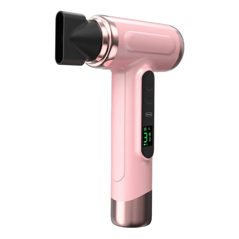Portable USB Rechargeable Wireless Hair Dryer for Dormitories, High Wind Power for Students