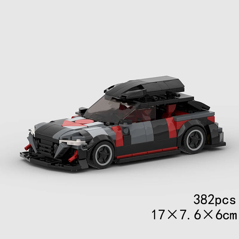 MOC Speed Sports Super Race Car Model Building Blocks Pickup Police Bricks City Racing Vehicle SUV Technical Rally Sport Toy