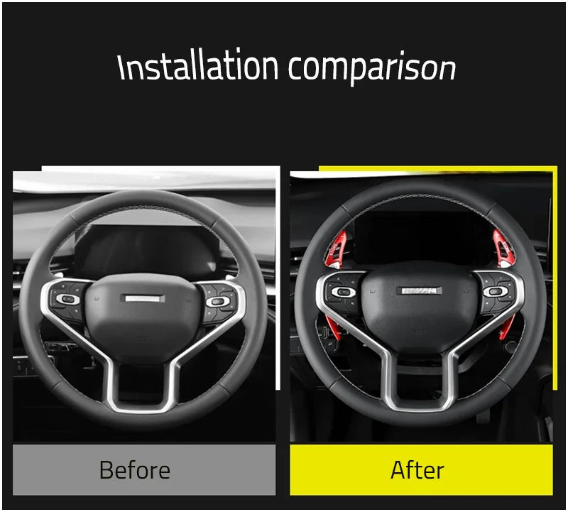 Car Steering Wheel Shifter Paddle Styling Interior Decoration Accessories Zinc alloy For Haval H6S/H6 GT 2022 2023 2024