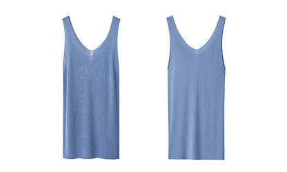 Amii Women's Tank Top 2026 Summer New Solid Color Slim Fit Sleeveless Vest Casual Layering V-Neck Camisole For Women 12642062