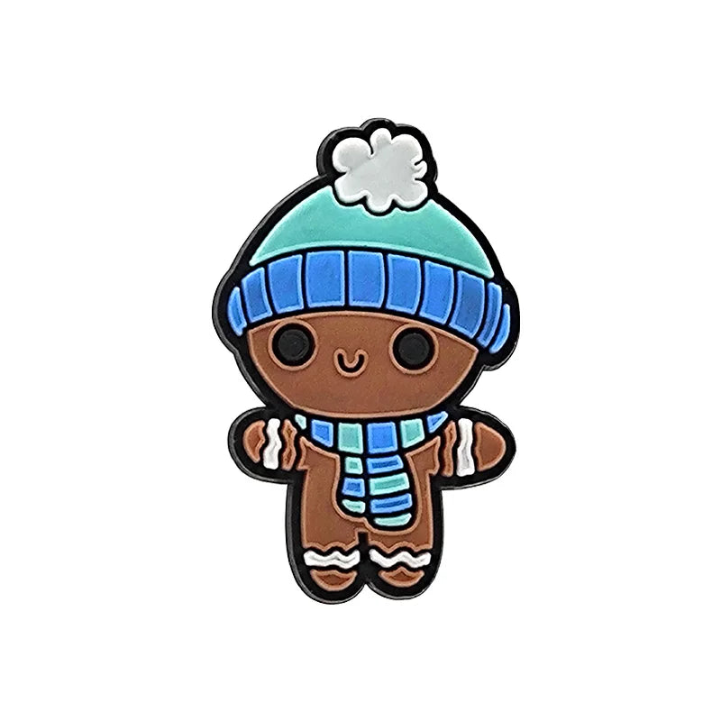1/25PCS Christmas Style Shoe Charms Xmas Style Snowman Christmas Outfit Snowflake Shoe Accessories Pins for Clog Pins Buckles