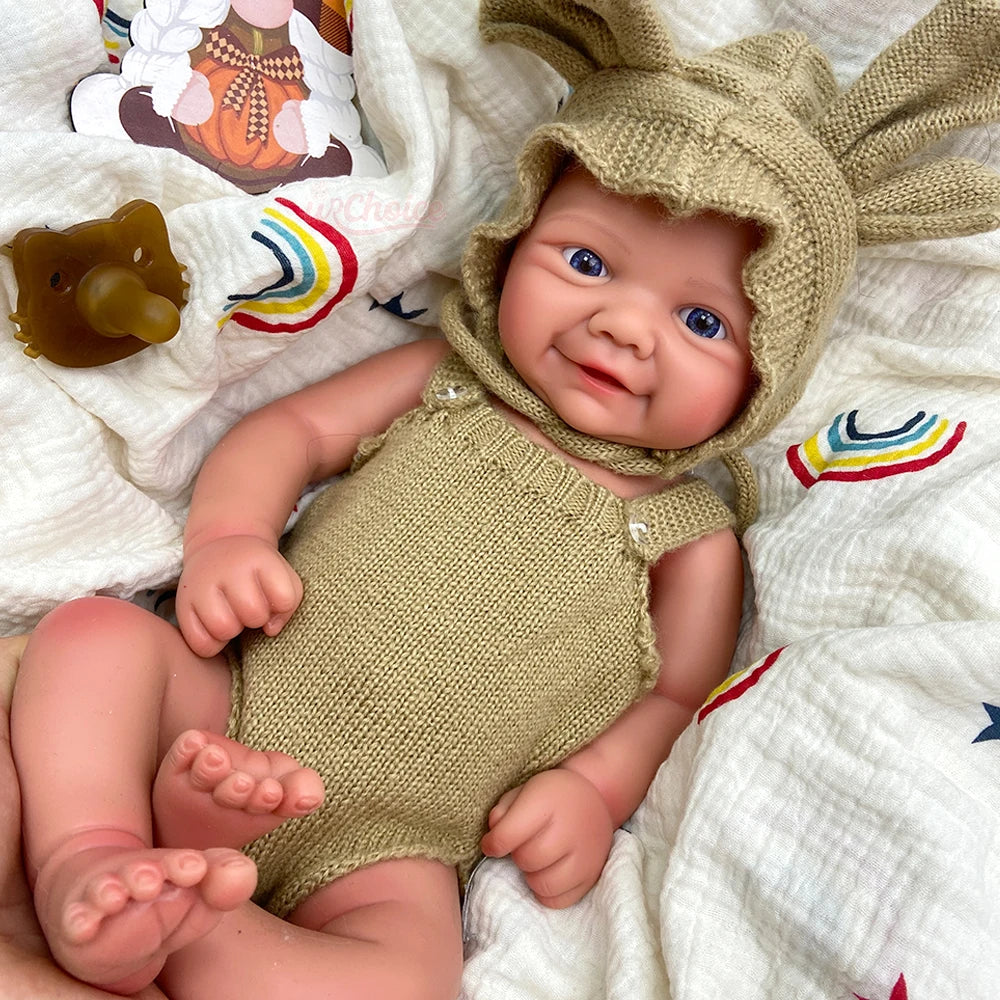 17 Inch Open Eyes Girl/Boy Full Soft Silicone Reborn Baby Realistic Veins and Capillaries Weighted Newborn Doll Collectible