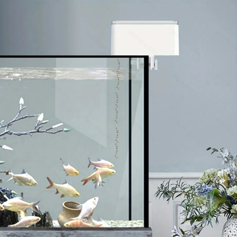 1PC WIFI/Button Version automatic fish feeder, fish tank accessories intelligent turtle feeder for feeding fish (No 5V 1A Plug)