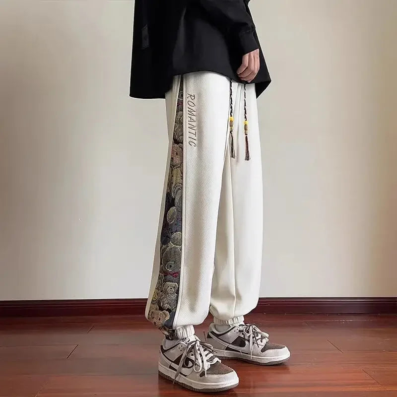 Goth Autumn and Winter Thin Trousers Graphic Grey Summer Man Sports Pants Harem Sweatpants for Men Sweatshirt Jogger Big Tall