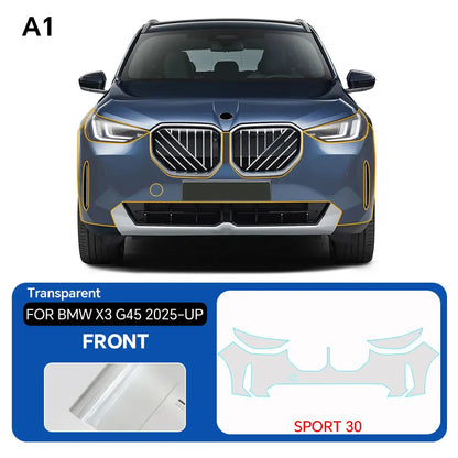 For BMW X3 G45 Sport 30 2025 Full Vehicle Clear Bra PPF Paint Protection Film 9Mil TPU Transparent Anti Scratch Car Wrap Film