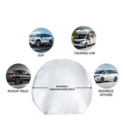 Car Tire Covers  Set Sun Protection Aging Dog Urine SUV RV Tire Protection Cover Automotive Replacement Accessories