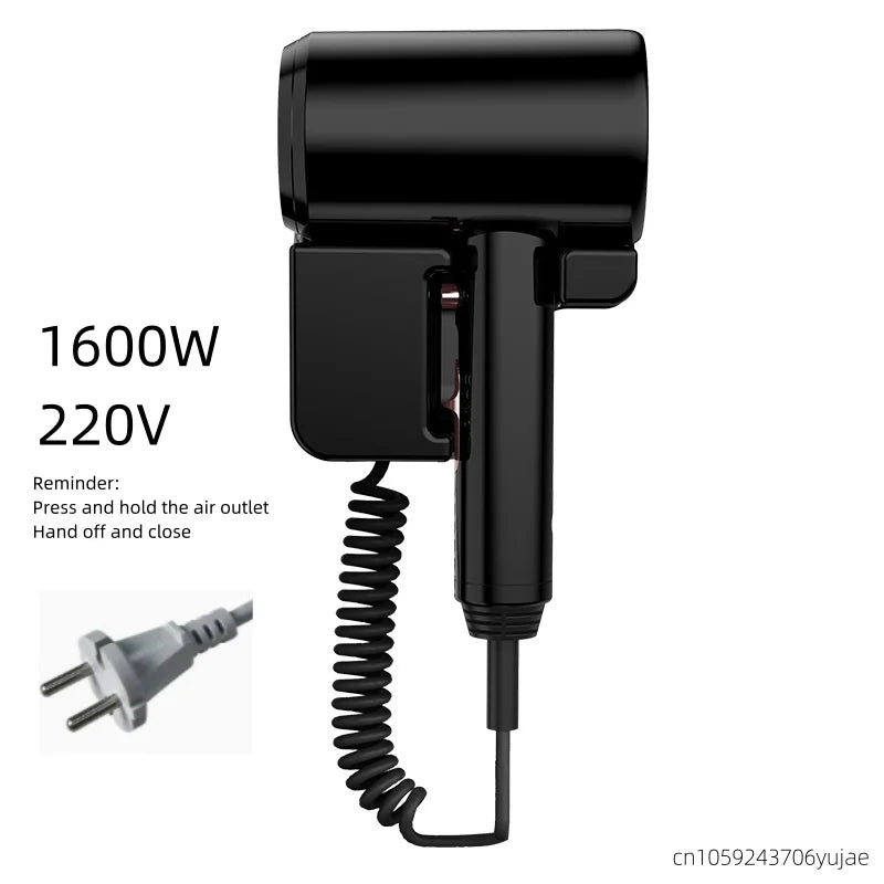 New Wall Mounted Hair Dryer With High Power And Quick Drying Integrated, No Drilling Installation, Hotel Bathroom 220V