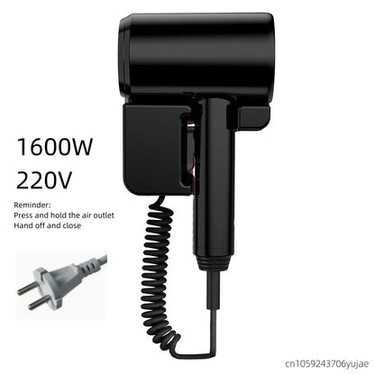 New Wall Mounted Hair Dryer With High Power And Quick Drying Integrated, No Drilling Installation, Hotel Bathroom 220V
