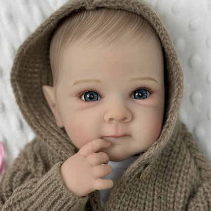 BZDOLL 19 Inch 48 CM Full Vinyl Body Reborn Baby Doll For Kids Handmade Fashion Birthday Gift For Children Bathe Play House Toy