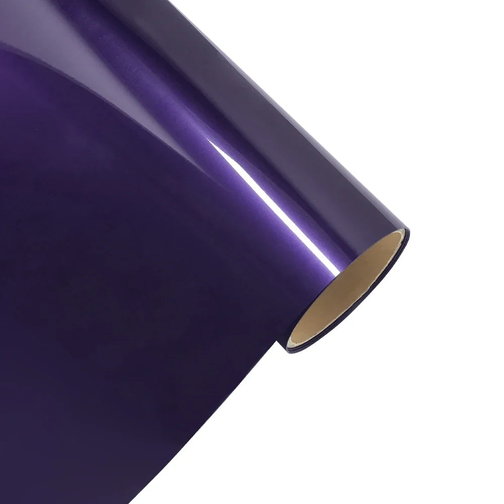 Metallic Midnight Purple Car Sticker Color Change Vinyl Film PET Bubble Free Wrapping Car Accessories Auto Self Adhesive Decals