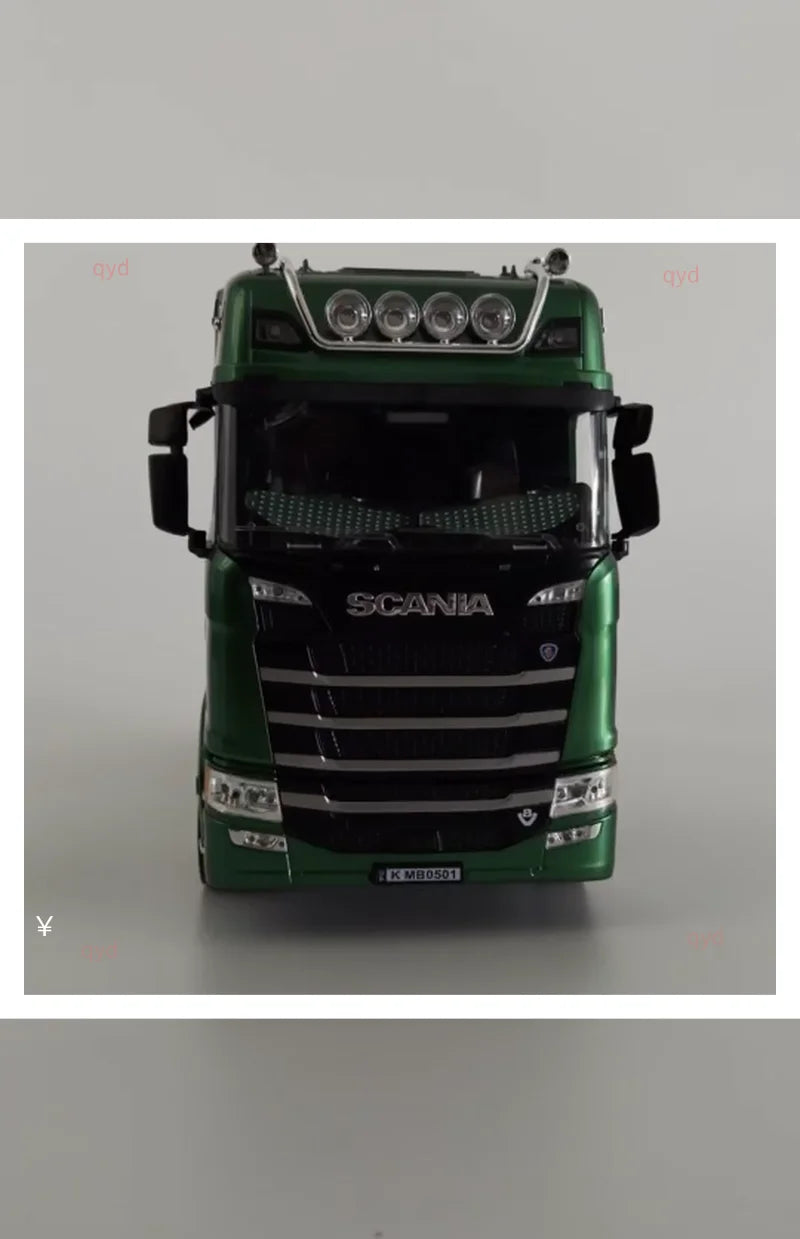 Huina 2026 New Alloy Car 1509 Scania Engineering Truck Model 2.4g Remote Control Toy Simulation Model Remote Control Car Gift