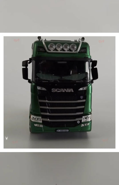 Huina 2026 New Alloy Car 1509 Scania Engineering Truck Model 2.4g Remote Control Toy Simulation Model Remote Control Car Gift