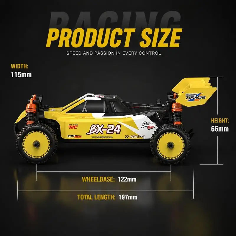 ZD Racing BX-24 1/24 RC Buggy 4WD Brushless RTR Off Road Racing Car Aluminum Chassis High Speed Remote Control Crawler Vehicle
