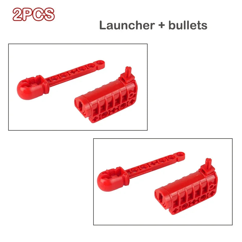 MOC Launcher+Bullet Set Technical Blocks Parts Shooter Games Soft Arrow 57029c01+57028 DIY Toys Model MOC Bricks Accessories