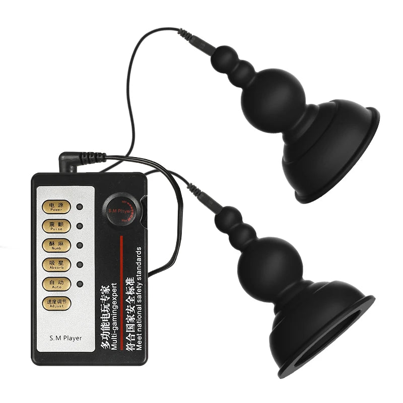 Electric Shock Nipple Sucker Clamps Electro Stimulator Adult Stimulator BDSM Sex Toys For Women Couples Female