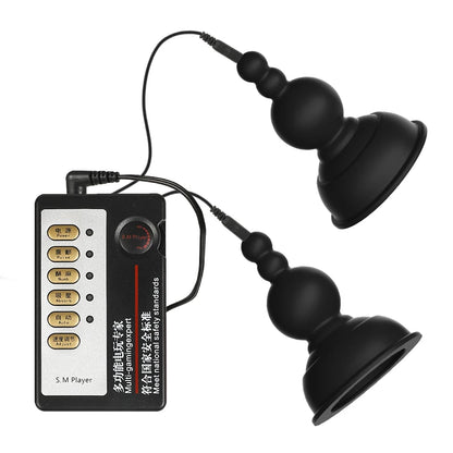 Electric Shock Nipple Sucker Clamps Electro Stimulator Adult Stimulator BDSM Sex Toys For Women Couples Female