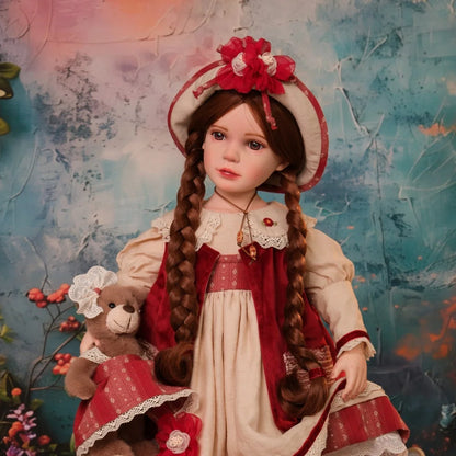 Cloveray 28 inch Large Size Original Realistic Vinyl Doll Retro Vinyl Cloth Body Doll High Quality Handmade Collectible Art Gift