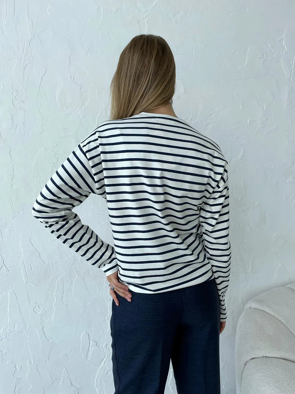 Bornladies 2025 Summer Long Sleeve Striped T-Shirts Women Basic Casual Tops Female Cozy Loose Cotton Tees Harajuku T Shirt New