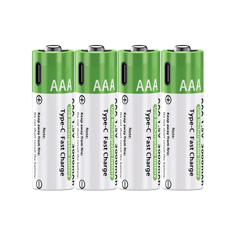 2025NEW Lithium-Ion Battery Type-C Rechargeable High-Capacity Battery AA&AAA Battery For remote control, mouse, electric toys