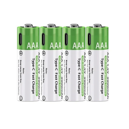 2025NEW Lithium-Ion Battery Type-C Rechargeable High-Capacity Battery AA&AAA Battery For remote control, mouse, electric toys