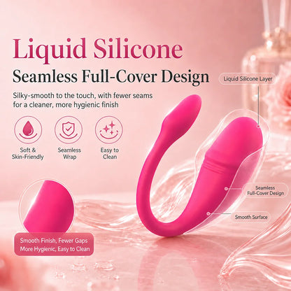 LEVETT 9 Modes Liquid Silicone Egg for Women Couples G Spot Clit Vaginal Vibrator Bluetooth APP Remote Control Adult Sex Toys
