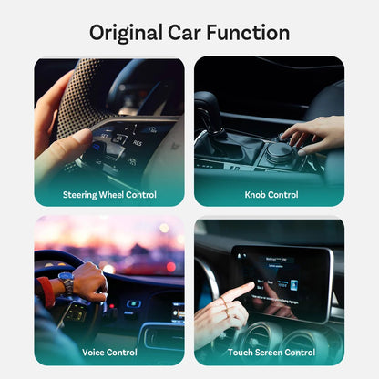 Ottocast 3.0 Mini Slim Wireless CarPlay Adapter Android Auto Dongle Plug Play Bluetooth 5.0 Wifi Auto Connect for 98% of Cars