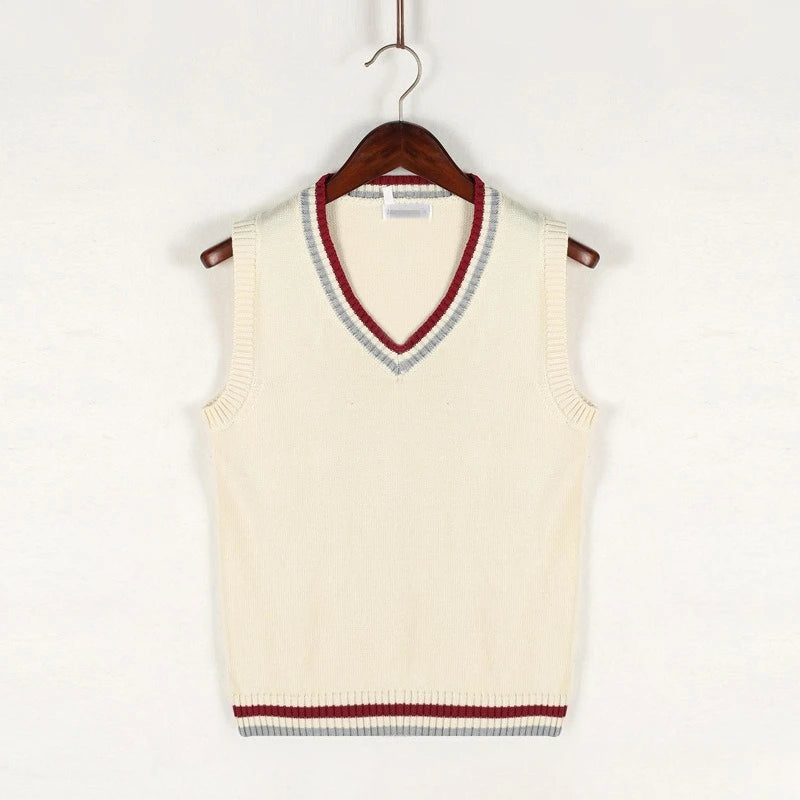 Mens &Womens V-Neck Cable Knit Sweater Vest Cotton Unisex Sleeveless Cricket Jumper for Spring Autumn Winter Golf Office Party