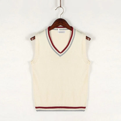 Mens &Womens V-Neck Cable Knit Sweater Vest Cotton Unisex Sleeveless Cricket Jumper for Spring Autumn Winter Golf Office Party