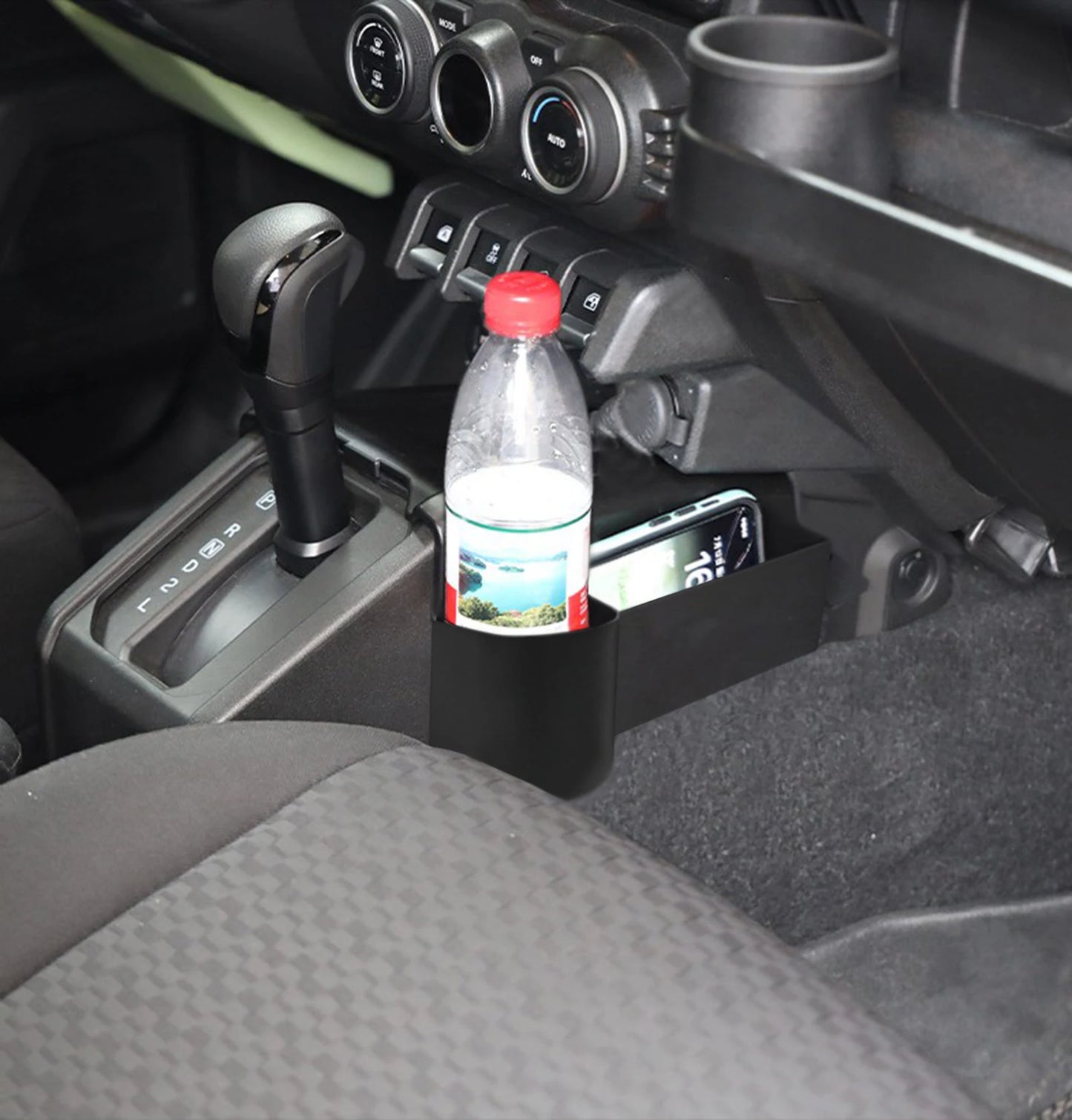 Car Gear Shift Storage Box Center Console Organizer Tray Phone Cup Holder for Suzuki Jimny 2024 2025 AT Model Interior Accessory