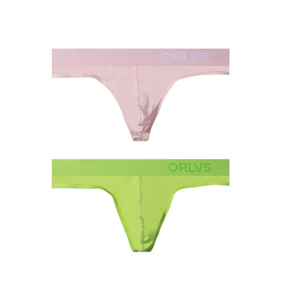 Men's ORLVS Ice Silk Modal Thongs Soft Breathable Low Rise Comfortable Underwear