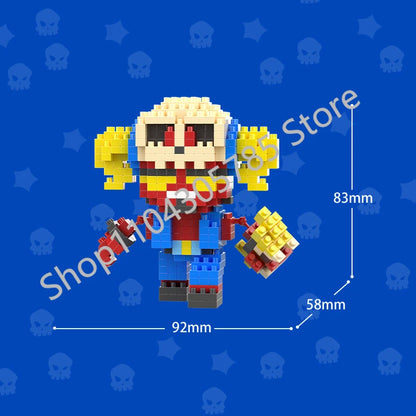 Mini Anime Brawl Stars Figures Pack Fashion Original Decorations Cartoon Heroes Model Dolls Boys Christmas Gifts Collectible