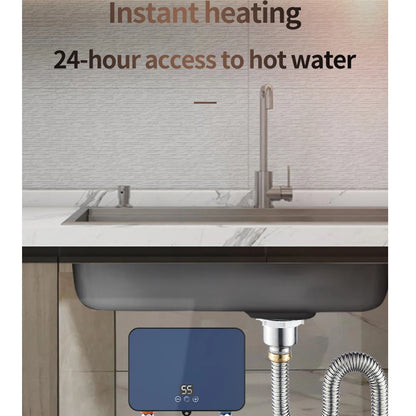 Instant Electric Water Heater 6000W Constant Temperature, Tankless Hot Water Heater for Kitchen/Bath, Compact, Safe, Energy-Save