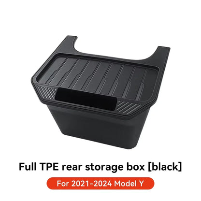 YZ For Tesla Model 3 Higland Y Juniper 2026 Rear Trash Can Storage Box With Cover Car Speical Organizer Umbrella Box Accessories