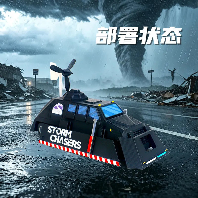 3D Printed Toy High Tech Storm Chaser, Movable And Lifting TIV2 Storm Interceptor Chaser Figure Model Collection Creative Gifts