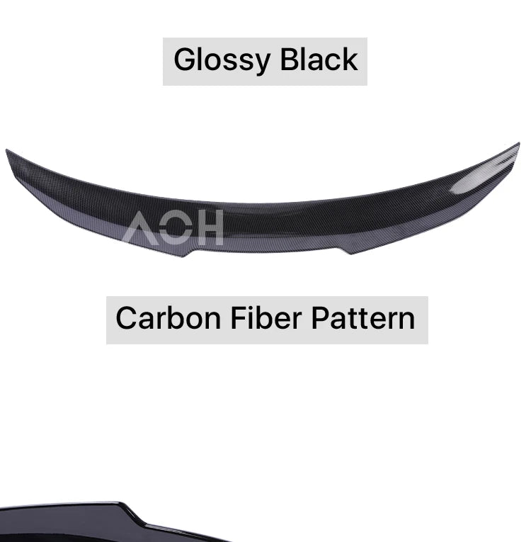 Rear Trunk Spoiler Bumper Lip For BMW 4 Series F32 F33 F36 Carbon Fiber PSM M4 MP Style Wing Tail Kit 2014-2020 Gloss Black