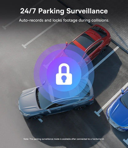 Baseus 3K Dash Cam VD1 Front and Rear Cam HD Built-in GPS Galileo Supercapacitor Car DVR Car Camera Recorder Support 24H Parking