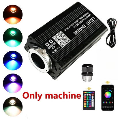 Car Starry Sky Light Auto Home Fiber Optic Lights Atmosphere Lamp Music Control Ceiling Lights RGB 12W 1/2 Interface 8Color LED