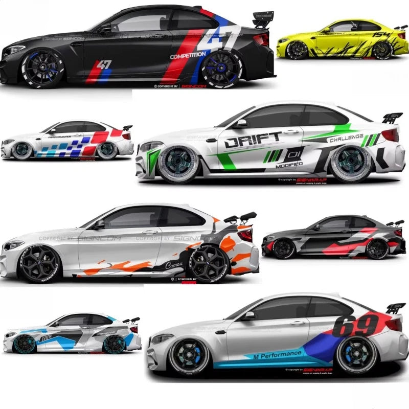 Car Vinyl stickers body decoration sporty Customized racing decals modified accessories FOR BMW 3 4 5 Series M2 M3 M4 M5
