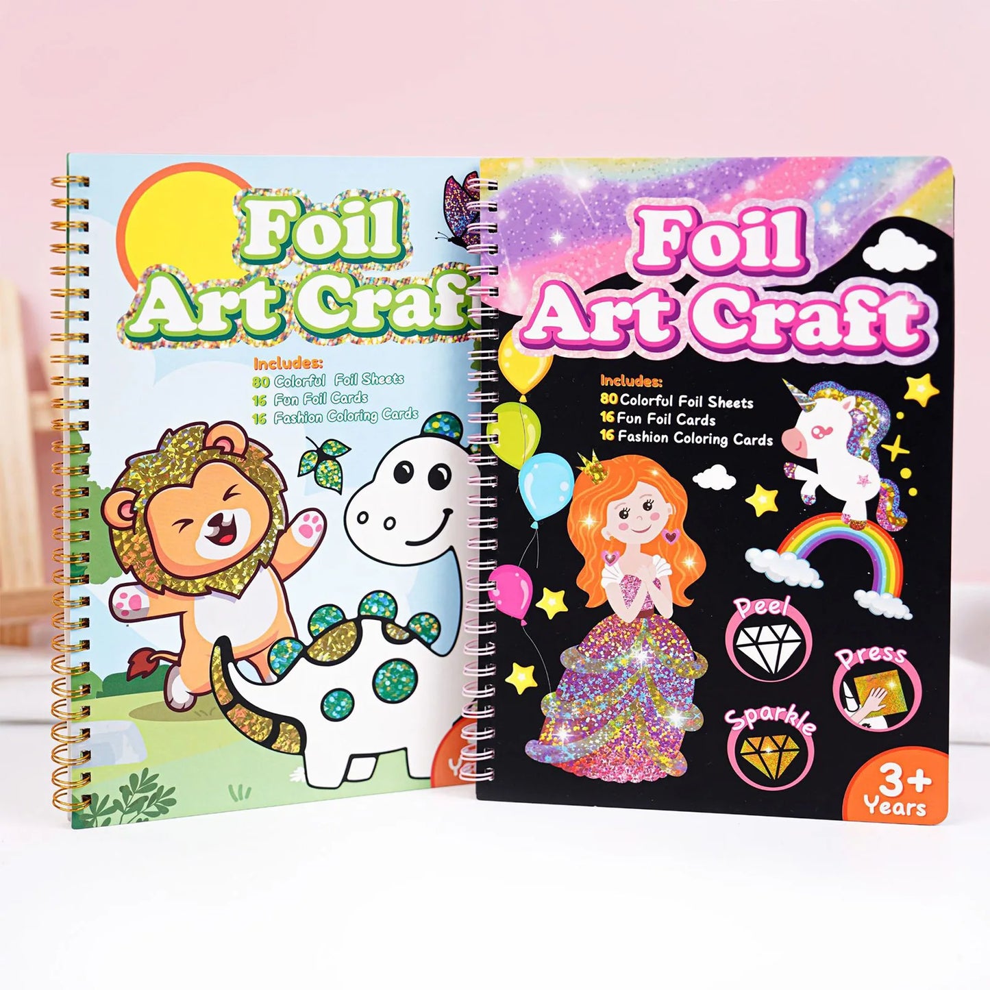 Foil Arts and Crafts Fun Art Supplies DIY Creative Travel Toys Art Supplies Coloring Books Gift for Girls Kids Ages 4-6-8-12