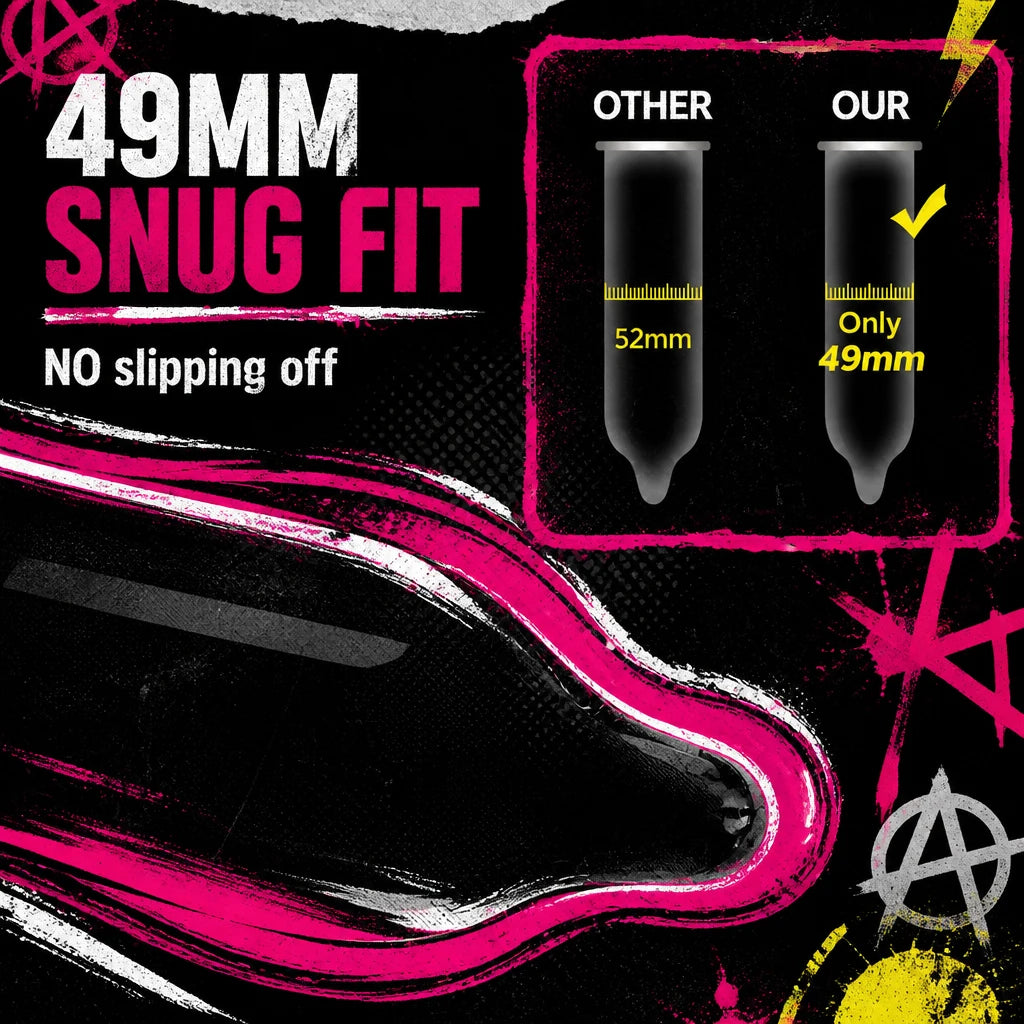 24Pcs 49mm Snug Fit Condoms Ultra Thin Textured Dotted Latex Safe Sex Protection Bulk Value Pack Intimate Care