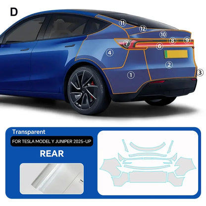 For Tesla Model Y Juniper 2025 2026 Paint Protection Film Self-Healing Bra PPF Body Sticker Accessories Anti-Scratch Resistant