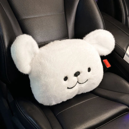 Winter Universal Car Seat Cushion Plush Cartoon Bear Thick Premium Feel Single Rear Cover for Girls Cute Seat Accessories