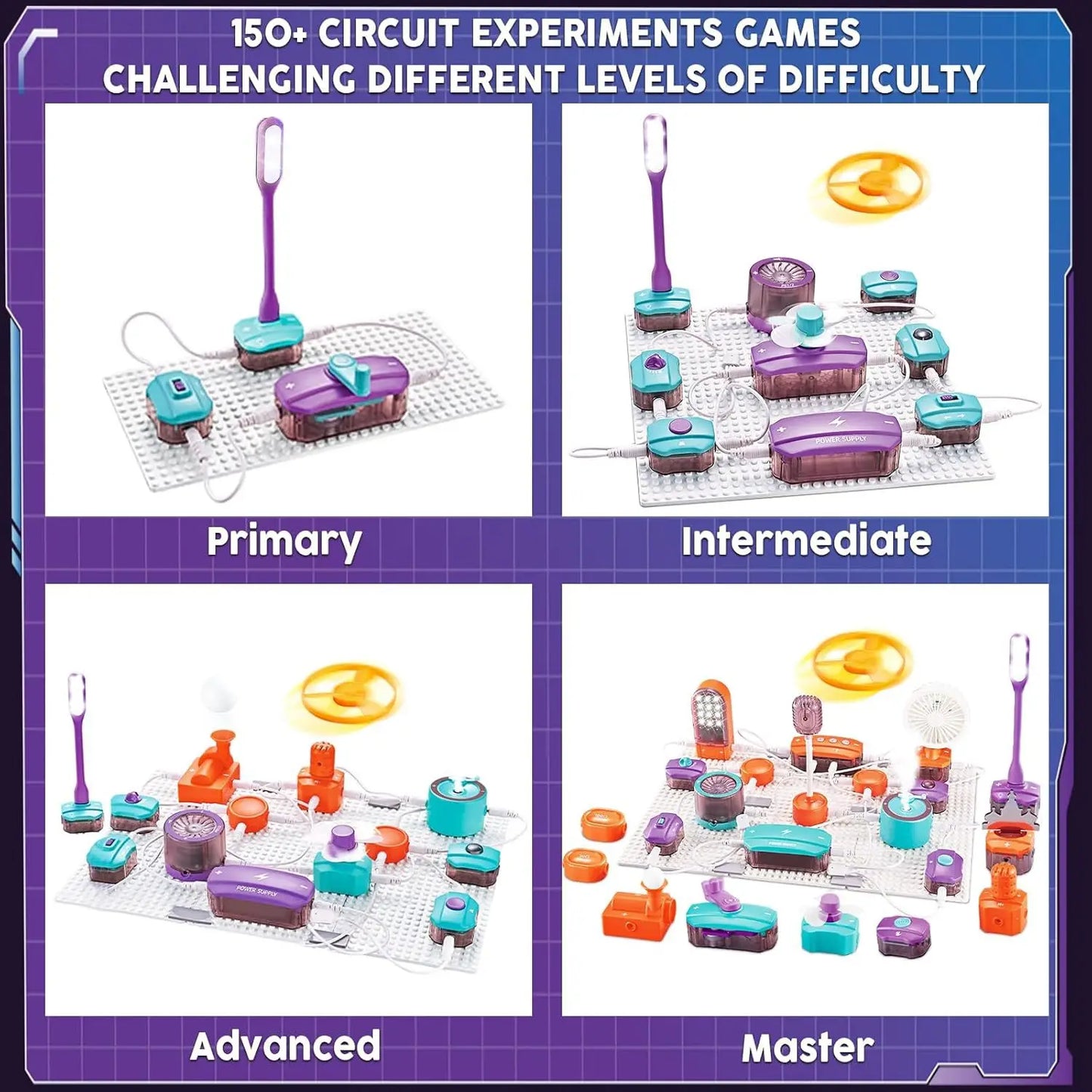 Children's Science Education Toy Electronic Building Blocks Physics Circuit Experiment Gift for Primary School Students Aged 6