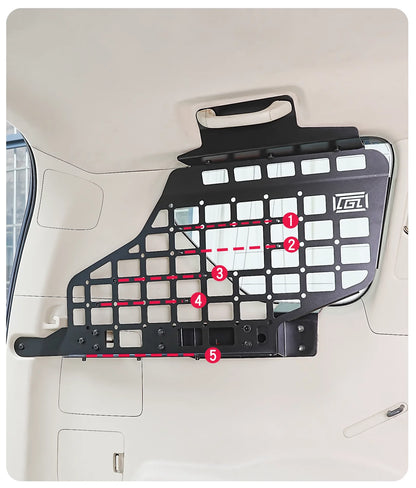 CGZ Molle Panels Fit for Toyota Land Cruiser Prado J150 / Lexus GX460 2010-2022 Rear Trunk Cargo Shelf Storage Organizer Racks