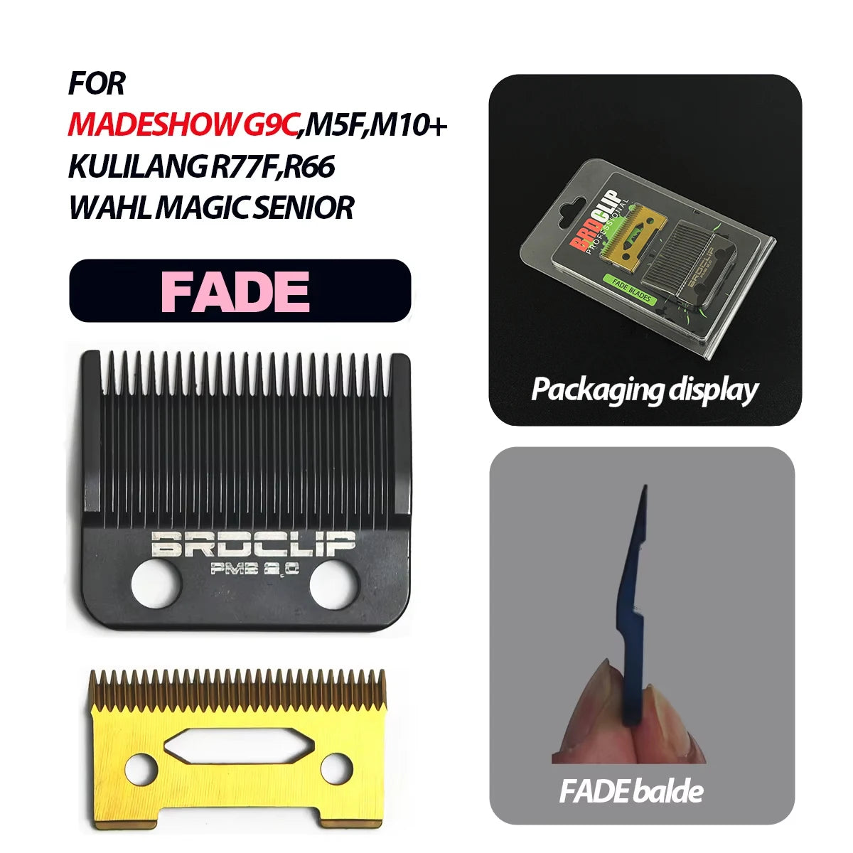 BRDCLIP All Models Professional Hair Clipper Original Blade Hair Trimmer Blade Replacement Accessories BRD 106 107 FA1C FA1T 116